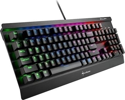 SKILLER SGK3 GAMING ΕΝΣΥΡΜΑΤΟ ΜΗΧΑΝΙΚΟ ΠΛΗΚΤΡΟΛΟΓΙΟ ΜΕ KAILH RED ΔΙΑΚΟΠΤΕΣ ΚΑΙ RGB ΦΩΤΙΣΜΟ (US) SHARKOON