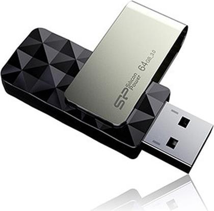 BLAZE B30 64GB USB 3.0 STICK ΜΑΥΡΟ SILICON POWER