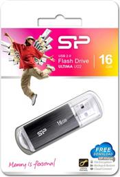 USB STICK 16 GB - USB 2.0 - ΜΑΥΡΟ SILICON POWER