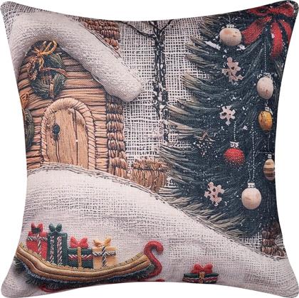 ΧΡΙΣΤΟΥΓΕΝΝΙΑΤΙΚΗ ΜΑΞΙΛΑΡΟΘΗΚΗ (45X45) KS2026-14 SILK FASHION