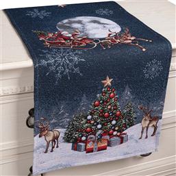 ΧΡΙΣΤΟΥΓΕΝΝΙΑΤΙΚΗ ΤΡΑΒΕΡΣΑ (40X150) BLUE MOON SILK FASHION