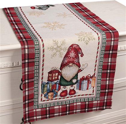 ΧΡΙΣΤΟΥΓΕΝΝΙΑΤΙΚΗ ΤΡΑΒΕΡΣΑ (47X140) SQUARE GNOMES SILK FASHION