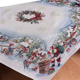 ΧΡΙΣΤΟΥΓΕΝΝΙΑΤΙΚΟ ΚΑΡΕ (100X100) ELVES & SANTA SILK FASHION