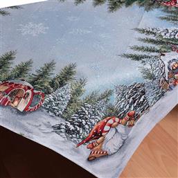ΧΡΙΣΤΟΥΓΕΝΝΙΑΤΙΚΟ ΤΡΑΠΕΖΟΜΑΝΤΗΛΟ (140X140) SEARCHING GNOMES SILK FASHION