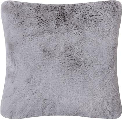 ΓΟΥΝΙΝΟ ΔΙΑΚΟΣΜΗΤΙΚΟ ΜΑΞΙΛΑΡΙ (45X45) RABBIT FUR GREY SILK FASHION από το SPITISHOP