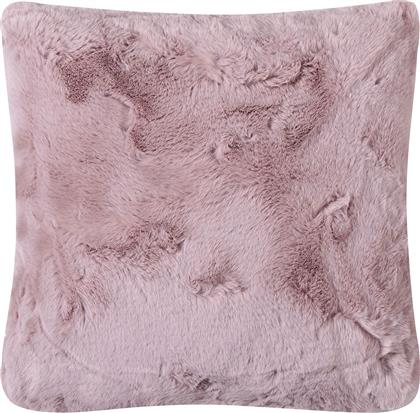 ΓΟΥΝΙΝΟ ΔΙΑΚΟΣΜΗΤΙΚΟ ΜΑΞΙΛΑΡΙ (45X45) RABBIT FUR PINK/GREY SILK FASHION από το SPITISHOP