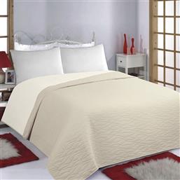 ΚΟΥΒΕΡΛΙ KING SIZE (240X260) 2 ΟΨΕΩΝ WAVES BEIGE-IVORY SILK FASHION