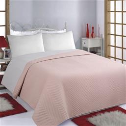 ΚΟΥΒΕΡΛΙ ΜΟΝΟ (170X220) 2 ΟΨΕΩΝ BONES PINK-GREY SILK FASHION