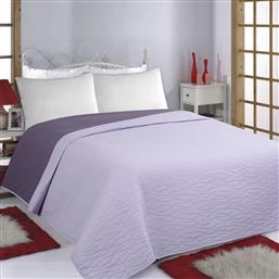 ΚΟΥΒΕΡΛΙ ΜΟΝΟ (170X220) 2 ΟΨΕΩΝ WAVES LILA-PURPLE SILK FASHION
