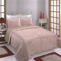 ΚΟΥΒΕΡΛΙ ΒΕΛΟΥΤΕ KING SIZE (ΣΕΤ 240X260) 2 ΟΨΕΩΝ NX2212 PINK SILK FASHION