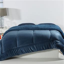 ΚΟΥΒΕΡΤΟΠΑΠΛΩΜΑ KING SIZE (240X260) SOLID NAVY SILK FASHION