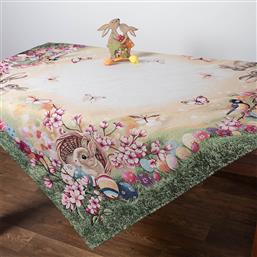 ΠΑΣΧΑΛΙΝΟ ΤΡΑΠΕΖΟΜΑΝΤΗΛΟ (140X140) GARDEN EASTER SILK FASHION από το SPITISHOP