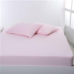 ΣΕΝΤΟΝΙ KING SIZE ΜΕ ΛΑΣΤΙΧΟ (180X200+35) JERSEY PINK SILK FASHION
