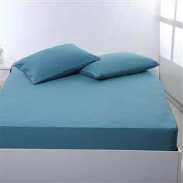 ΣΕΝΤΟΝΙ ΜΟΝΟ ΜΕ ΛΑΣΤΙΧΟ (100X200+35) JERSEY PETROL SILK FASHION