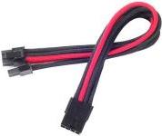PP07-PCIBR PCI 8-PIN TO PCIE 6+2-PIN CABLE 250MM BLACK/RED SILVERSTONE