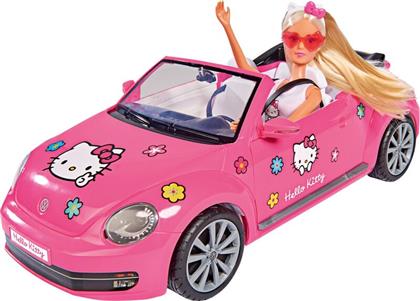 HELLO KITTY-ΚΟΥΚΛΑ STEFFI LOVE & ΑΥΤΟΚΙΝΗΤΟ BEETLE CABRIOLET (109283023) SIMBA