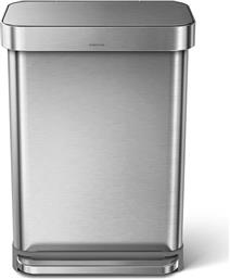 ΚΑΔΟΣ ΣΚΟΥΠΙΔΙΩΝ RECTANGULAR 55 L ΧΡΩΜΑ: ΓΚΡΙ SIMPLEHUMAN