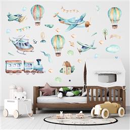 ΑΥΤΟΚΟΛΛΗΤΑ ΤΟΙΧΟΥ AIRPLANES 90X90ΕΚ. SIP-WS63024 - - SIP-WS63024 SIPO