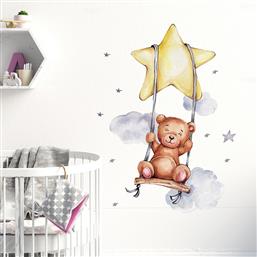 ΑΥΤΟΚΟΛΛΗΤΑ ΤΟΙΧΟΥ BEAR ON SWING 60X67ΕΚ. SIP-WS63034 - - SIP-WS63034 SIPO