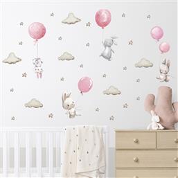 ΑΥΤΟΚΟΛΛΗΤΑ ΤΟΙΧΟΥ BUNNY BALLOONS PINK 76X115ΕΚ. SIP-WS63028 - - SIP-WS63028 SIPO