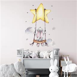 ΑΥΤΟΚΟΛΛΗΤΑ ΤΟΙΧΟΥ BUNNY ON SWING 70X49ΕΚ. SIP-WS63025 - - SIP-WS63025 SIPO