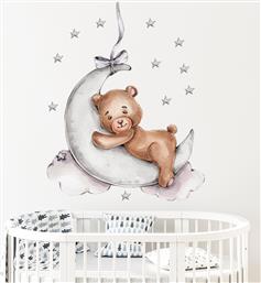 ΑΥΤΟΚΟΛΛΗΤΑ ΤΟΙΧΟΥ TEDDY BEAR ON THEMOON 72X57ΕΚ. SIP-WS63026 - - SIP-WS63026 SIPO