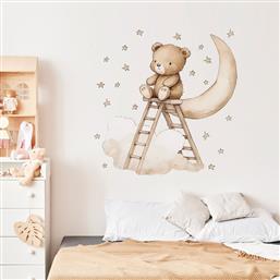 ΠΑΙΔΙΚΑ ΑΥΤΟΚΟΛΛΗΤΑ ΤΟΙΧΟΥ BOHO TEDDY BEAR ON A LADDER SIP-WS63047 SIPO από το SPITISHOP