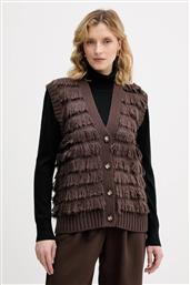 ΓΙΛΕΚΟ ΜΕ ΠΡΟΣΘΗΚΗ ΜΑΛΛΙΟΥ ΧΡΩΜΑ: ΚΑΦΕ, 18DLL602X SISLEY