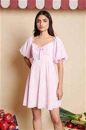 ΓΥΝΑΙΚΕΙΟ ΦΟΡΕΜΑ MINI ΜΕ ΚΑΡΟ PRINT ''OLIVE GINGHAM'' - DR2019PNK ΡΟΖ SISTER JANE