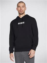 ΜΠΛΟΥΖΑ SWEATS INCOGNITO HOODIE HD6 ΜΑΥΡΟ REGULAR FIT SKECHERS