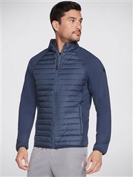 ΜΠΟΥΦΑΝ ΜΕΤΑΒΑΤΙΚΟ GOSHIELD HYBRID JACKET JA23 ΣΚΟΥΡΟ ΜΠΛΕ REGULAR FIT SKECHERS