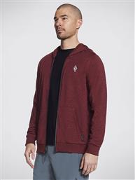 ΜΠΟΥΦΑΝ ΜΕΤΑΒΑΤΙΚΟ KNITS ULTRA GO FULL ZIP HOODIE JA26 ΚΟΚΚΙΝΟ REGULAR FIT SKECHERS