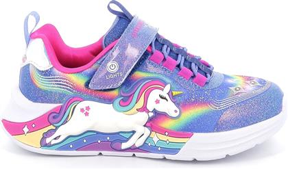 ΠΑΙΔΙΚΟ ΑΘΛΗΤΙΚΟ ΠΑΠΟΥΤΣΙ ΓΙΑ ΚΟΡΙΤΣΙ UNICORN CHASER ΜΕ ΦΩΤΑΚΙΑ ON/OFF ΧΡΩΜΑΤΟΣ ΜΠΛΕ 302298L-BLMT SKECHERS