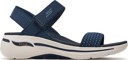 ΣΑΝΔΑΛΙΑ GO WALK ARCH FIT SANDAL-POLISHED 140264/NVY ΣΚΟΥΡΟ ΜΠΛΕ SKECHERS