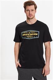 T-SHIRT LATITUDE MTS368 ΜΑΥΡΟ REGULAR FIT SKECHERS