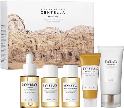 PROMO MADAGASCAR CENTELLA LIGHT CLEANSING OIL 30ML & AMPOULE FOAM 20ML & TONING TONER 30ML & AMPOULE 30ML & SOOTHING CREAM 30ML SKIN1004