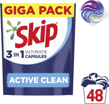 KΑΨΟΥΛΕΣ ΠΛΥΝΤΗΡΙΟΥ ΡΟΥΧΩΝ ACTIVE CLEAN 48 ΜΕΖΟΥΡΕΣ SKIP