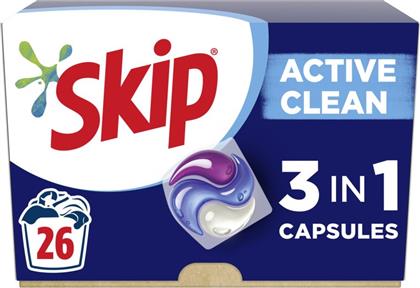 KΑΨΟΥΛΕΣ ΠΛΥΝΤΗΡΙΟΥ ΡΟΥΧΩΝ ULTIMATE ACTIVE CLEAN 26 ΜΕΖΟΥΡΕΣ SKIP