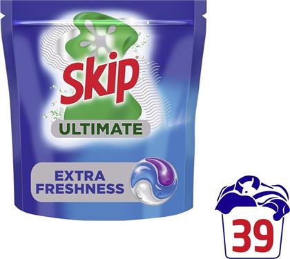 KΑΨΟΥΛΕΣ ΠΛΥΝΤΗΡΙΟΥ ΡΟΥΧΩΝ ULTIMATE EXTRA FRESHNESS 39 ΤΕΜΑΧΙΑ SKIP