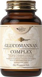 PROMO GLUCOMANNAN COMPLEX ΣΥΜΠΛΗΡΩΜΑ ΔΙΑΤΡΟΦΗΣ ΜΕ ΓΛΥΚΟΜΑΝΝΑΝΗ, ΙΝΟΥΛΙΝΗ, & ΕΚΧΥΛΙΣΜΑ ΛΕΥΚΩΝ ΦΑΣΟΛΙΩΝ ΓΙΑ ΑΠΩΛΕΙΑ ΒΑΡΟΥΣ 60TABS SKY PREMIUM LIFE