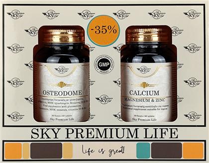 PROMO OSTEODOME 60TABS & CALCIUM, MAGNESIUM & ZINC 60TABS SKY PREMIUM LIFE