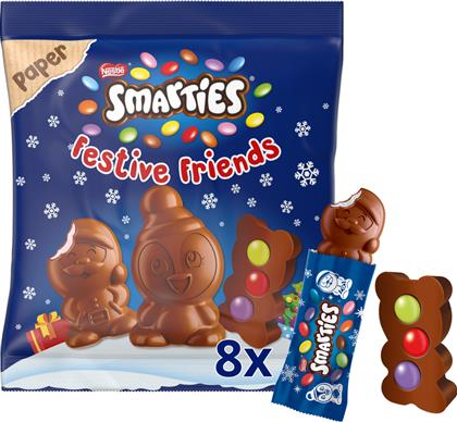 ΣΟΚΟΛΑΤΑΚΙΑ ΓΑΛΑΚΤΟΣ FESTIVE FRIENDS, (65G) SMARTIES