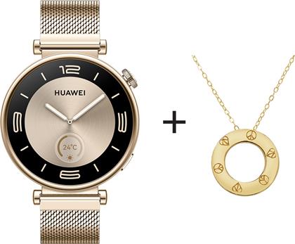 SMARTWATCH HUAWEI WATCH GT 4 41MM GOLD + ΚΟΣΜΗΜΑ