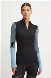 ΛΕΙΤΟΥΡΓΙΚΟ ΜΑΚΡΥΜΑΝΙΚΟ ΠΟΥΚΑΜΙΣΟ INTRAKNIT THERMAL MERINO BASE LAYER COLORBLOCK ΧΡΩΜΑ: ΜΑΥΡΟ, SW002837 SMARTWOOL