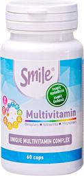 MULTIVITAMIN ΣΥΜΠΛΗΡΩΜΑ ΔΙΑΤΡΟΦΗΣ ΠΟΛΥΒΙΤΑΜΙΝΩΝ, ΜΕΤΑΛΛΩΝ & ΥΠΕΡΤΡΟΦΩΝ ΓΙΑ ΕΝΕΡΓΕΙΑ, ΤΟΝΩΣΗ, ΙΣΧΥΡΟ ΑΝΟΣΟΠΟΙΗΤΙΚΟ & ΚΑΘΗΜΕΡΙΝΗ ΕΥΕΞΙΑ 60CPAS SMILE