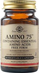 AMINO 75 ESSENTIAL AMINO ACIDS ΣΥΜΠΛΗΡΩΜΑ ΔΙΑΤΡΟΦΗΣ ΤΟΥ ΣΥΝΟΛΟΥ ΤΩΝ ΒΑΣΙΚΩΝ ΑΜΙΝΟΞΕΩΝ ΓΙΑ ΤΗ ΔΙΑΤΗΡΗΣΗ ΤΗΣ ΜΥΙΚΗΣ ΜΑΖΑΣ 30VEG.CAPS SOLGAR