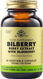 BILBERRY BERRY EXTRACT WITH BLUEBERRY ΣΥΜΠΛΗΡΩΜΑ ΔΙΑΤΡΟΦΗΣ ΕΚΧΥΛΙΣΜΑΤΟΣ ΜΥΡΤΙΛΟΥ ΓΙΑ ΤΗΝ ΕΝΙΣΧΥΣΗ & ΕΝΔΥΝΑΜΩΣΗ ΤΗΣ ΟΡΑΣΗΣ ΜΕ ΑΝΤΙΟΞΕΙΔΩΤΙΚΕΣ ΙΔΙΟΤΗΤΕΣ 60VEG.CAPS SOLGAR