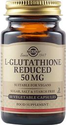 L-GLUTATHIONE 50MG ΣΥΜΠΛΗΡΩΜΑ ΔΙΑΤΡΟΦΗΣ ΑΜΙΝΟΞΕΟΣ ΓΛΟΥΤΑΘΕΙΟΝΗΣ ΓΙΑ ΑΠΟΤΟΞΙΝΩΣΗ ΤΟΥ ΗΠΑΤΟΣ ΜΕ ΙΣΧΥΡΕΣ ΑΝΤΙΟΞΕΙΔΩΤΙΚΕΣ ΙΔΙΟΤΗΤΕΣ 30VEG.CAPS SOLGAR