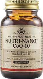 NUTRI-NANO COENZYME Q10 ΣΥΜΠΛΗΡΩΜΑ ΔΙΑΤΡΟΦΗΣ ΣΥΝΕΝΖΥΜΟΥ Q10 ΕΙΔΙΚΗΣ ΦΟΡΜΟΥΛΑΣ ΥΨΗΛΗΣ ΒΙΟΔΙΑΘΕΣΙΜΟΤΗΤΑΣ ΓΙΑ ΤΗΝ ΕΝΙΣΧΥΣΗ ΠΑΡΑΓΩΓΗΣ ΕΝΕΡΓΕΙΑΣ ΣΕ ΚΥΤΤΑΡΙΚΟ ΕΠΙΠΕΔΟ ΜΕ ΑΝΤΙΟΞΕΙΔΩΤΙΚΕΣ ΙΔΙΟΤΗΤΕΣ 50 SOFTGELS SOLGAR