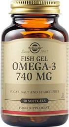 OMEGA-3 FISH GEL 740MG ΣΥΜΠΛΗΡΩΜΑ ΔΙΑΤΡΟΦΗΣ ΣΥΜΠΥΚΝΩΜΕΝΩΝ Ω3 ΛΙΠΑΡΩΝ ΟΞΕΩΝ ΥΨΗΛΗΣ ΑΠΟΡΡΟΦΗΣΙΜΟΤΗΤΑΣ ΓΙΑ ΤΗΝ ΚΑΛΗ ΥΓΕΙΑ ΤΗΣ ΚΑΡΔΙΑΣ, ΤΟΥ ΕΓΚΕΦΑΛΟΥ & ΤΗΣ ΟΡΑΣΗΣ 50 SOFTGELS SOLGAR